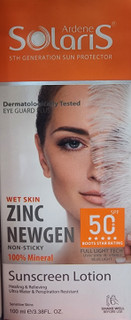 لوسیون ضد آفتاب زینک نیوژن SPF50(آردن سولاریس)(انقضا۲۰۲۶/۱۰)